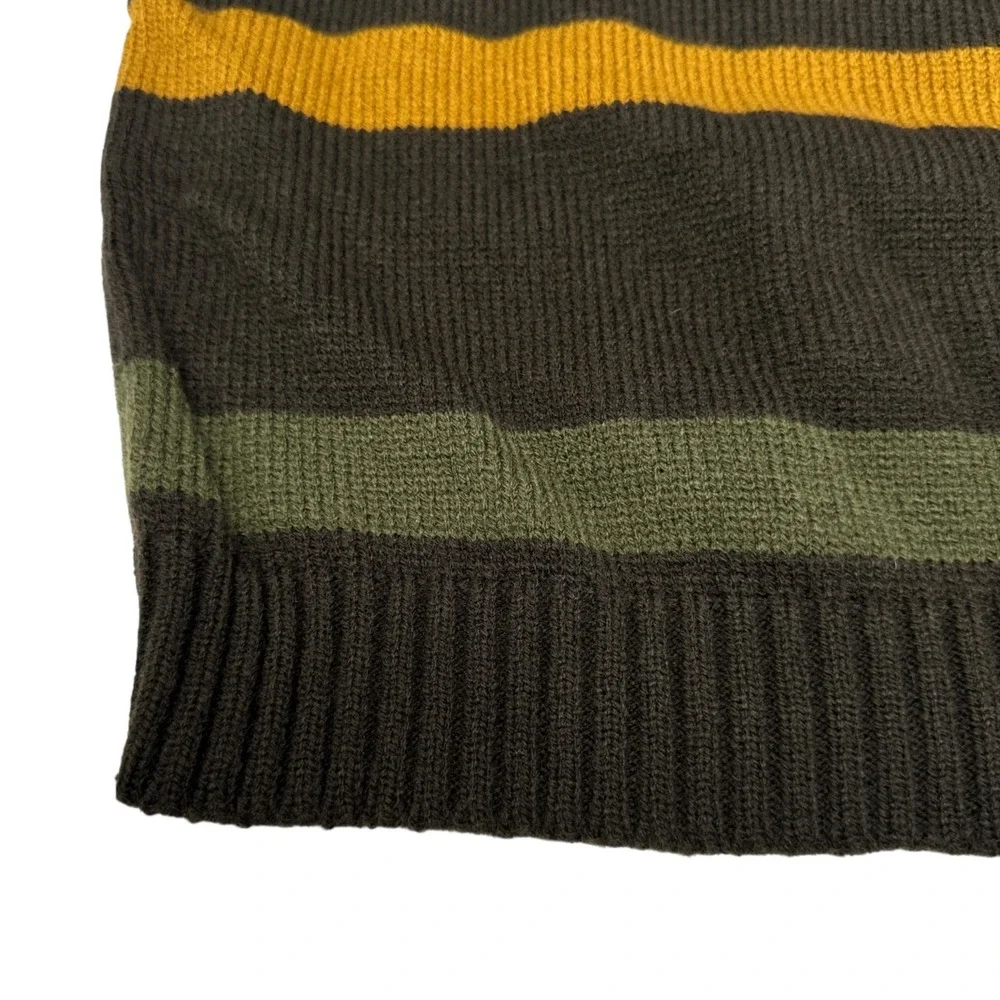 OLD SKOOL‎ Men's Vintage 90s Acrylic Striped Sweater Multicolored Large